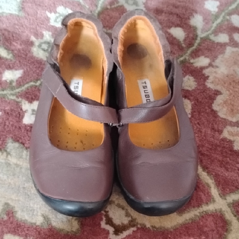TSUBO Brown Leather Mary Jane Shoes 7.5